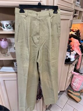 Calvin Klein Light Olive Straight-Leg Chinos
